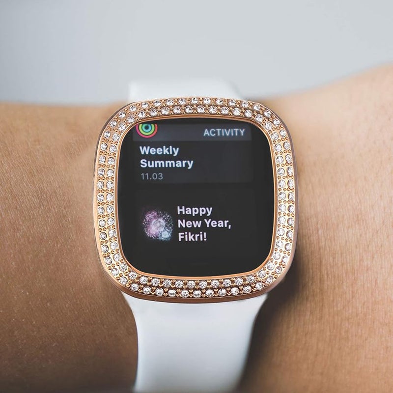 حالة ساعة Fitbit Sense Versa 3 الماسية، غلاف وقائي شامل، حامي الشاشة - Image 4
